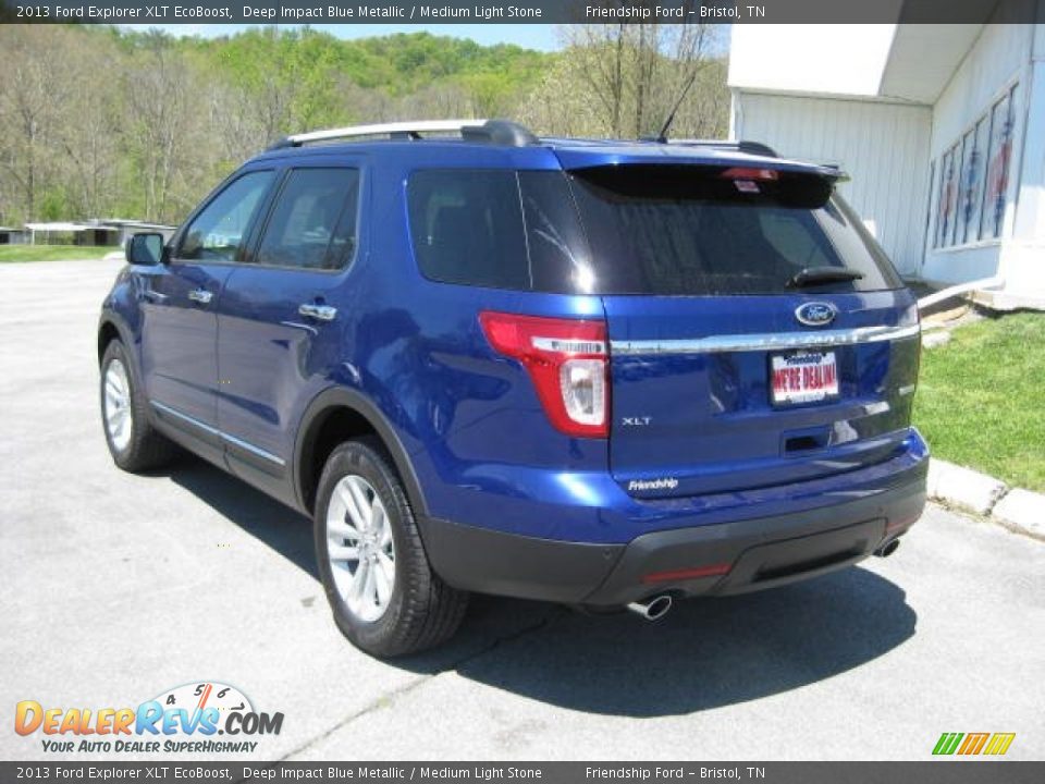 2013 Ford Explorer XLT EcoBoost Deep Impact Blue Metallic / Medium Light Stone Photo #8