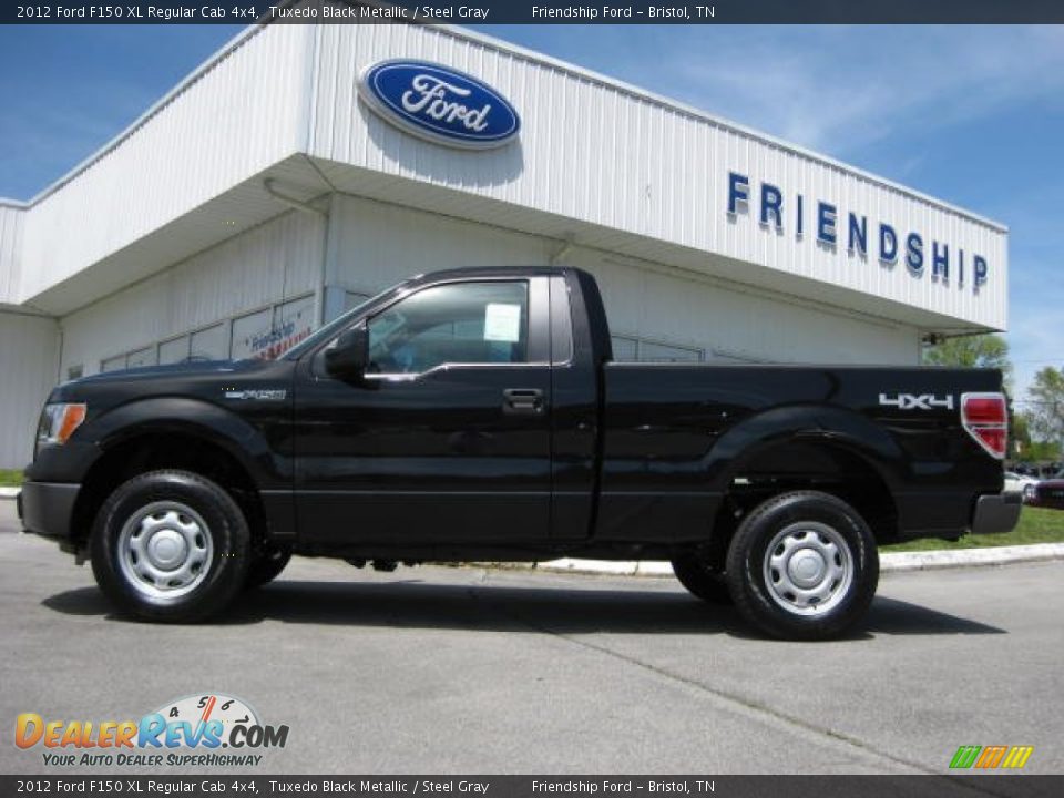 2012 Ford F150 XL Regular Cab 4x4 Tuxedo Black Metallic / Steel Gray Photo #1