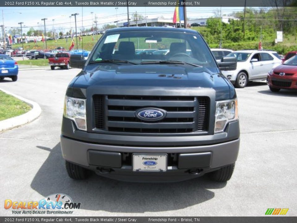 2012 Ford F150 XL Regular Cab 4x4 Tuxedo Black Metallic / Steel Gray Photo #3