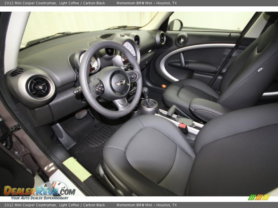 2012 Mini Cooper Countryman Light Coffee / Carbon Black Photo #11
