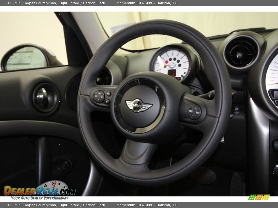 2012 Mini Cooper Countryman Light Coffee / Carbon Black Photo #25