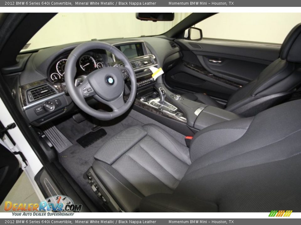 2012 BMW 6 Series 640i Convertible Mineral White Metallic / Black Nappa Leather Photo #3