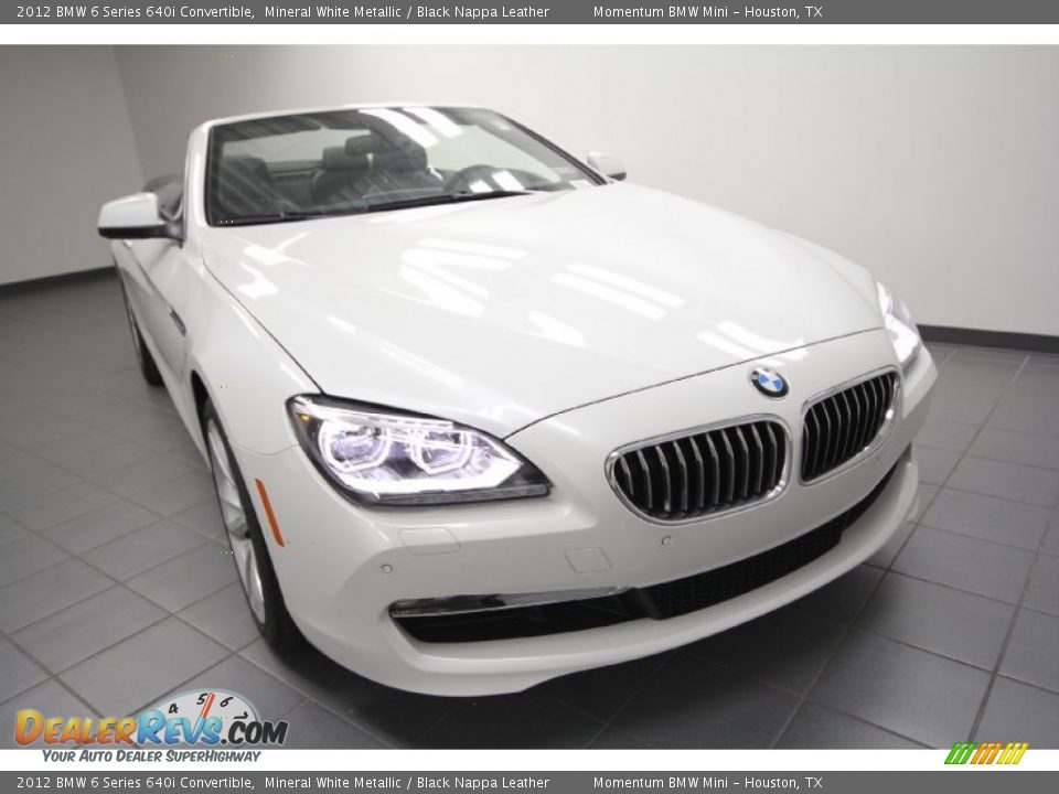 2012 BMW 6 Series 640i Convertible Mineral White Metallic / Black Nappa Leather Photo #5