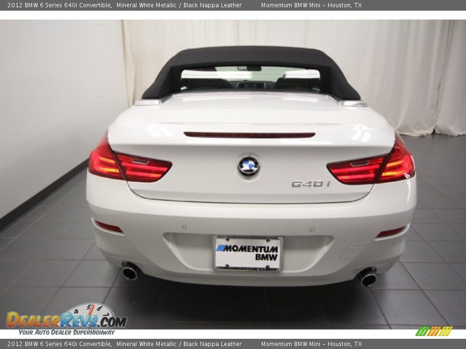 2012 BMW 6 Series 640i Convertible Mineral White Metallic / Black Nappa Leather Photo #11
