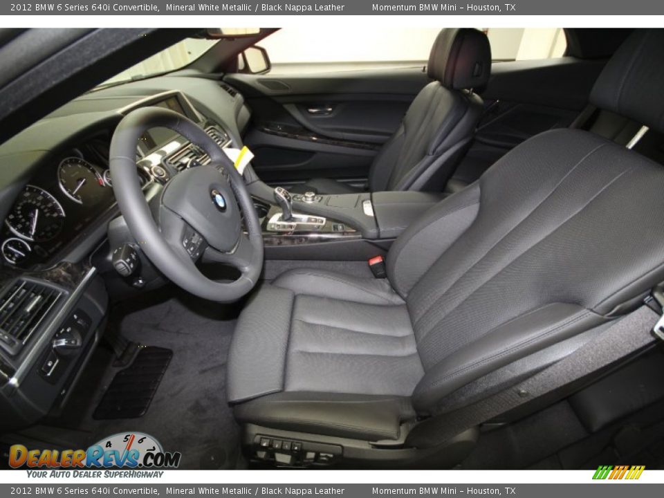 2012 BMW 6 Series 640i Convertible Mineral White Metallic / Black Nappa Leather Photo #12