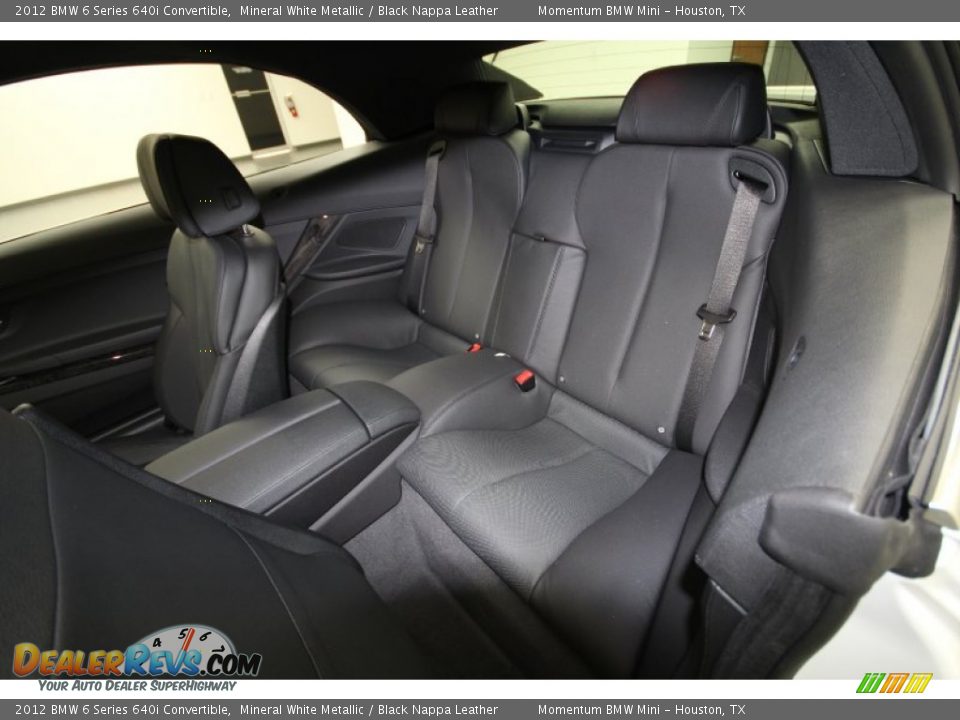 2012 BMW 6 Series 640i Convertible Mineral White Metallic / Black Nappa Leather Photo #13