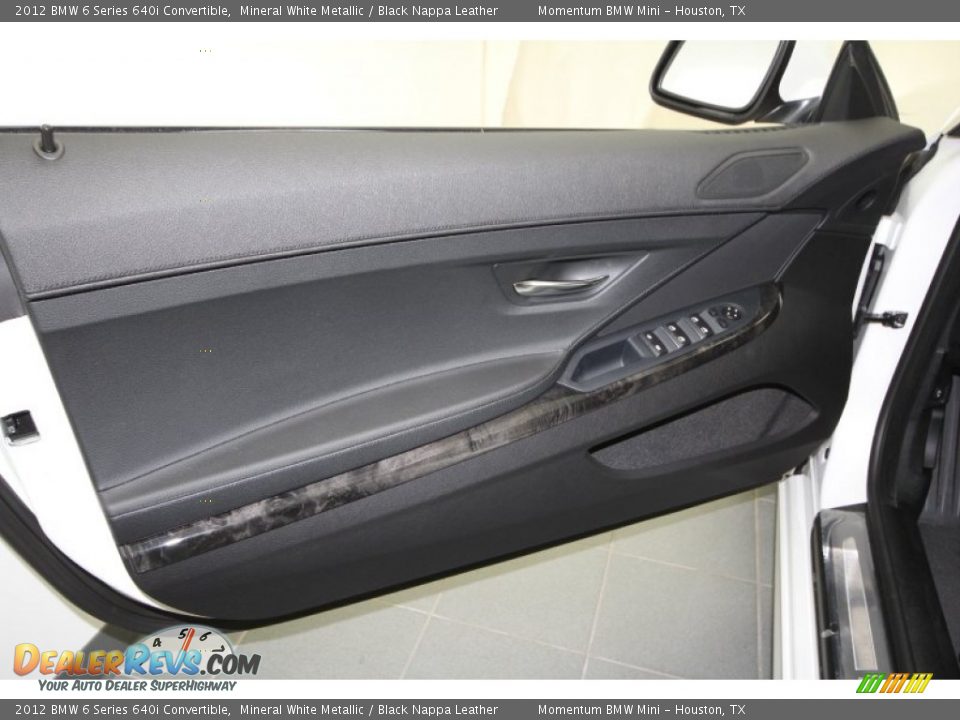 2012 BMW 6 Series 640i Convertible Mineral White Metallic / Black Nappa Leather Photo #14