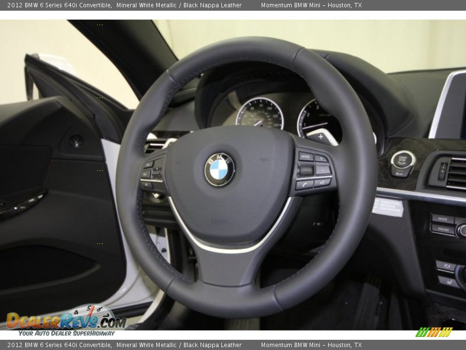 2012 BMW 6 Series 640i Convertible Steering Wheel Photo #25