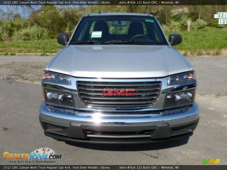 2012 GMC Canyon Work Truck Regular Cab 4x4 Pure Silver Metallic / Ebony Photo #2