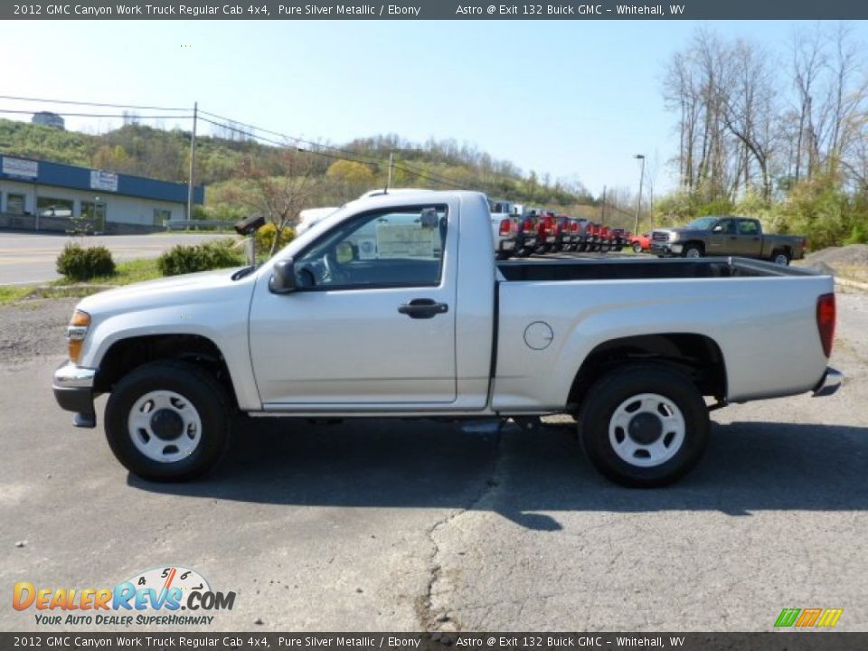 2012 GMC Canyon Work Truck Regular Cab 4x4 Pure Silver Metallic / Ebony Photo #4