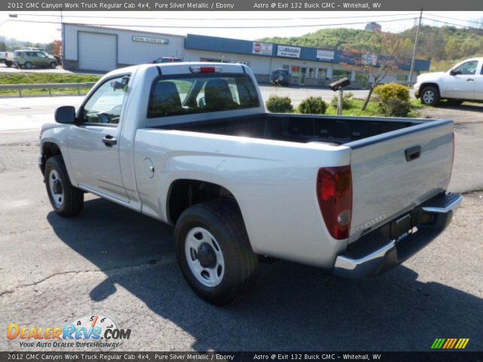 2012 GMC Canyon Work Truck Regular Cab 4x4 Pure Silver Metallic / Ebony Photo #5