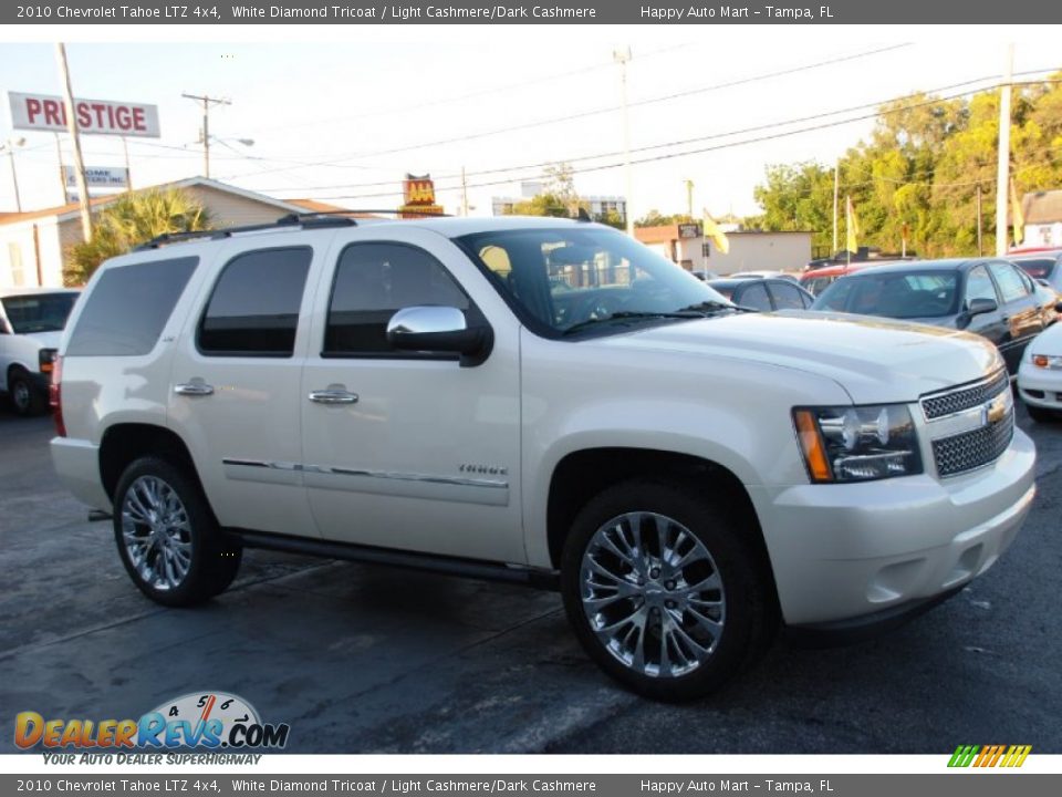 2010 Chevrolet Tahoe LTZ 4x4 White Diamond Tricoat / Light Cashmere/Dark Cashmere Photo #2