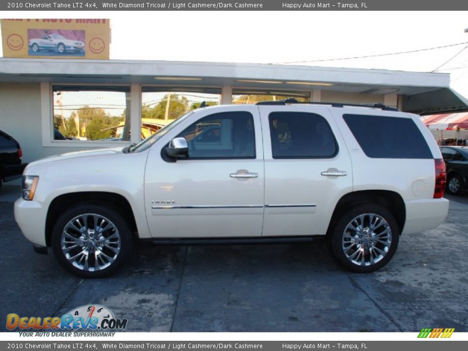 2010 Chevrolet Tahoe LTZ 4x4 White Diamond Tricoat / Light Cashmere/Dark Cashmere Photo #4
