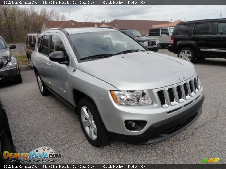2012 Jeep Compass Sport Bright Silver Metallic / Dark Slate Gray Photo #3