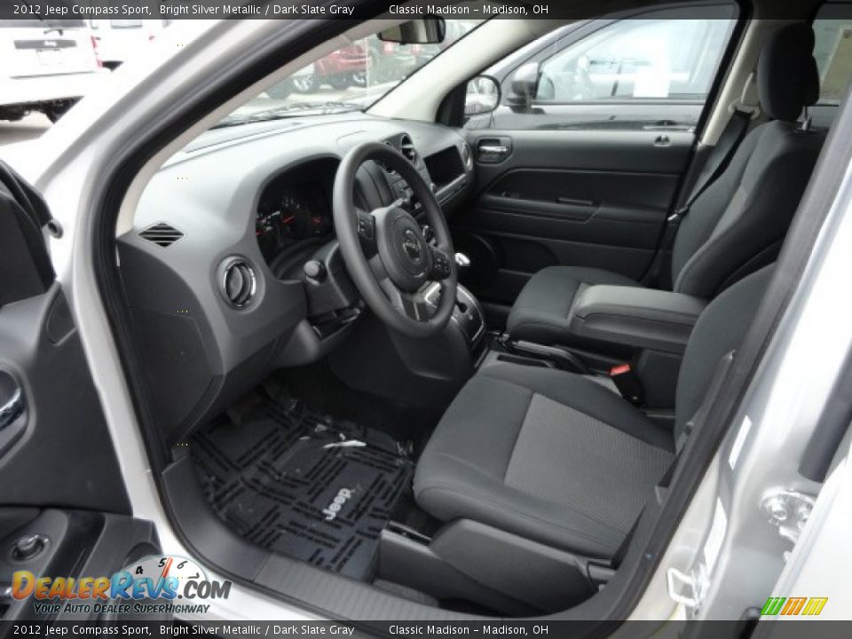 Dark Slate Gray Interior - 2012 Jeep Compass Sport Photo #7