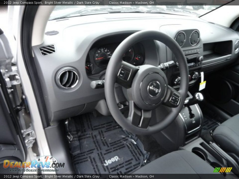 2012 Jeep Compass Sport Bright Silver Metallic / Dark Slate Gray Photo #10