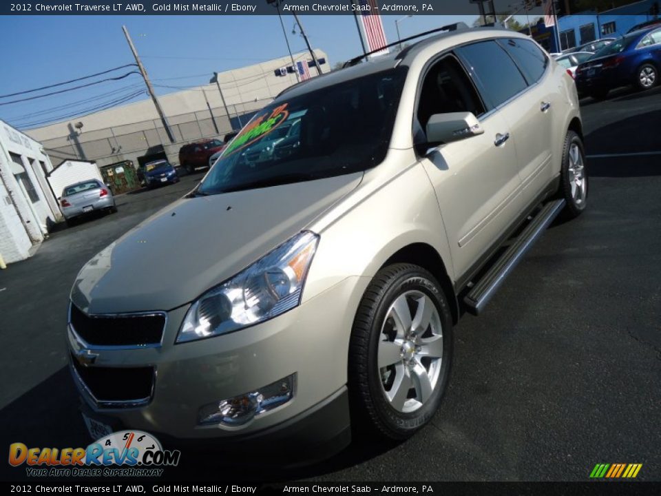 2012 Chevrolet Traverse LT AWD Gold Mist Metallic / Ebony Photo #1