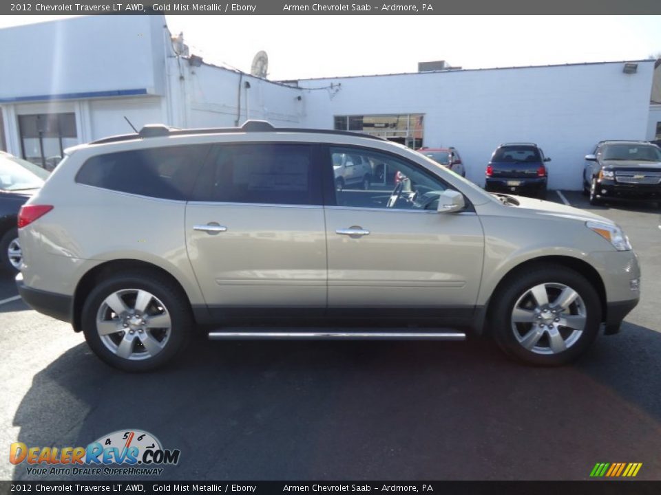 2012 Chevrolet Traverse LT AWD Gold Mist Metallic / Ebony Photo #4