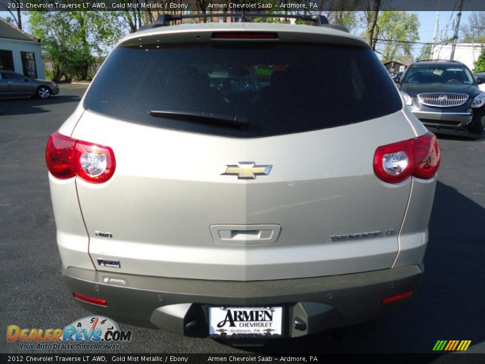 2012 Chevrolet Traverse LT AWD Gold Mist Metallic / Ebony Photo #6