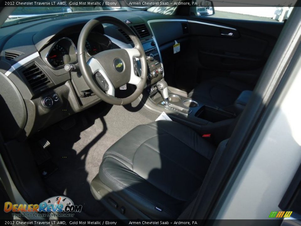 2012 Chevrolet Traverse LT AWD Gold Mist Metallic / Ebony Photo #7