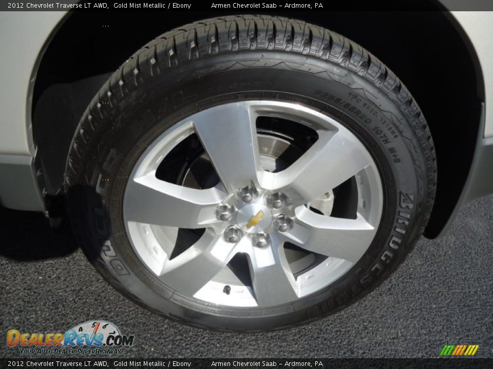 2012 Chevrolet Traverse LT AWD Gold Mist Metallic / Ebony Photo #11