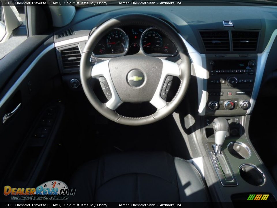 2012 Chevrolet Traverse LT AWD Gold Mist Metallic / Ebony Photo #13