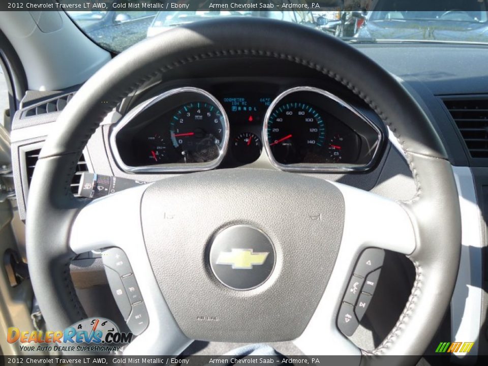 2012 Chevrolet Traverse LT AWD Gold Mist Metallic / Ebony Photo #16