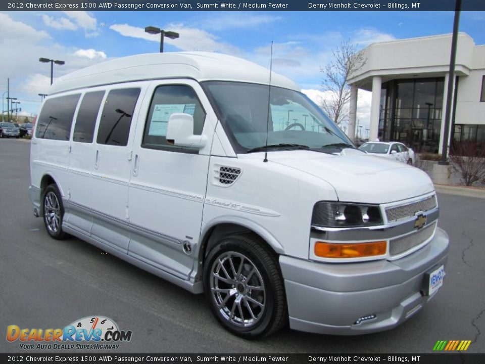 Front 3/4 View of 2012 Chevrolet Express 1500 AWD Passenger Conversion Van Photo #1