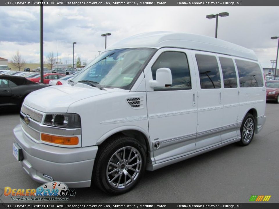 2012 Chevrolet Express 1500 AWD Passenger Conversion Van Summit White / Medium Pewter Photo #3