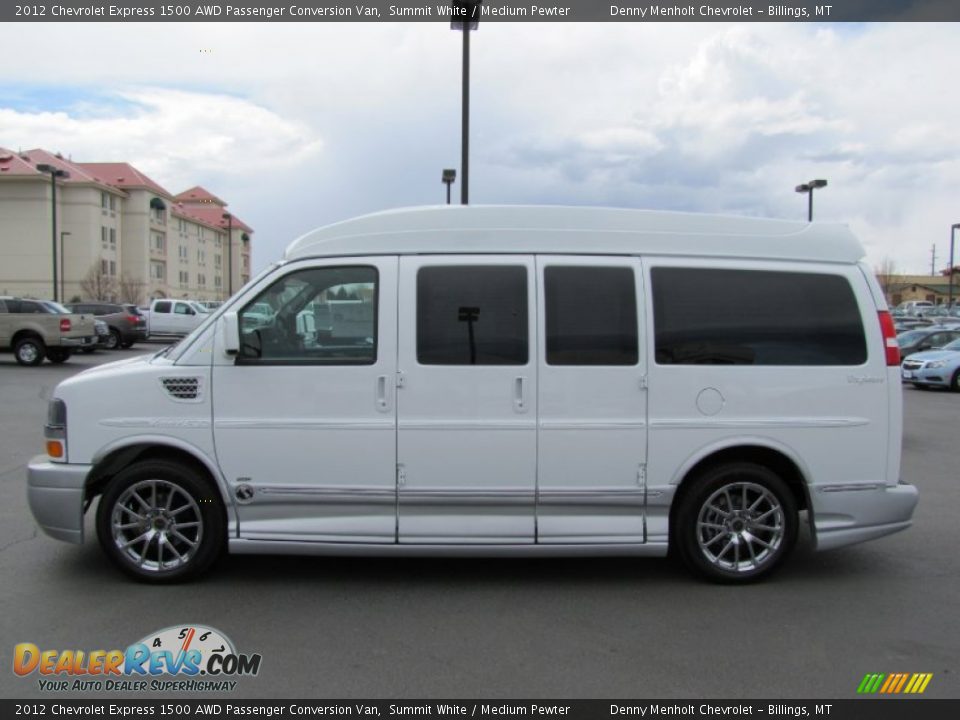 2012 Chevrolet Express 1500 AWD Passenger Conversion Van Summit White / Medium Pewter Photo #4