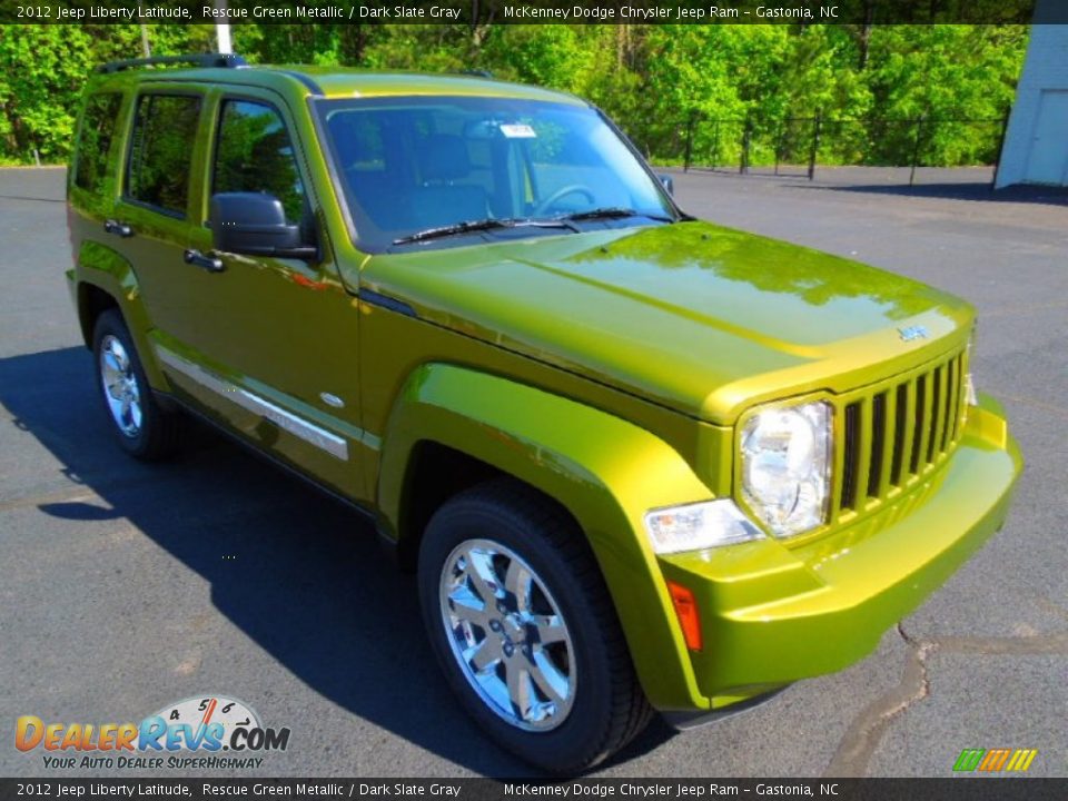 2012 Jeep Liberty Latitude Rescue Green Metallic / Dark Slate Gray Photo #2