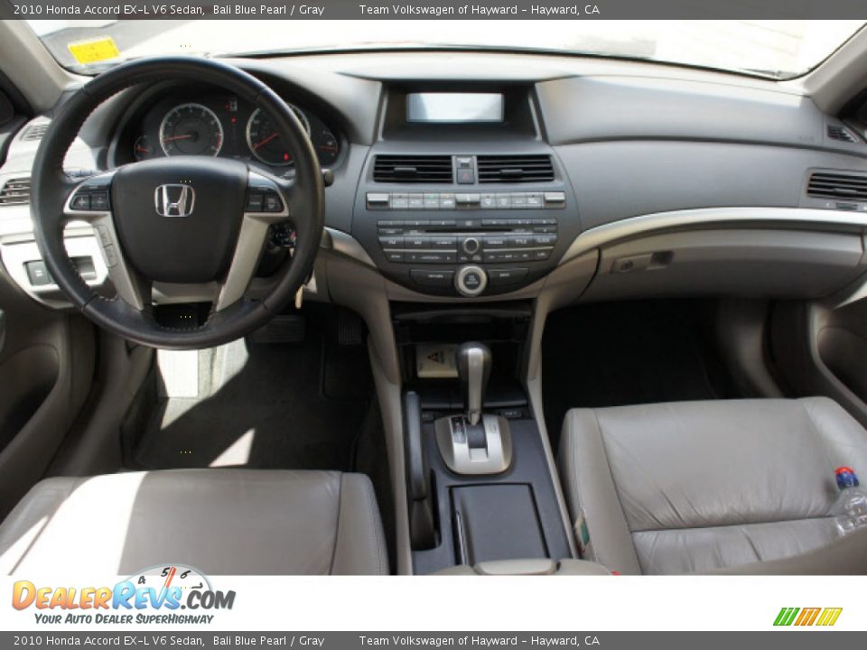 2010 Honda Accord EX-L V6 Sedan Bali Blue Pearl / Gray Photo #7