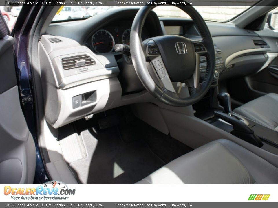 2010 Honda Accord EX-L V6 Sedan Bali Blue Pearl / Gray Photo #8