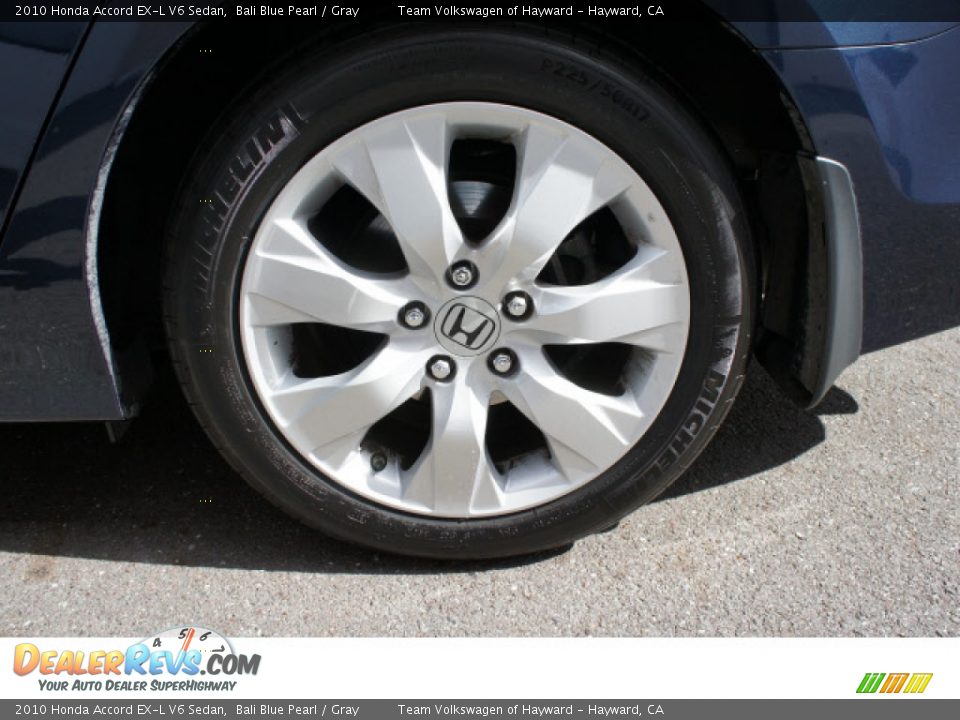 2010 Honda Accord EX-L V6 Sedan Bali Blue Pearl / Gray Photo #9