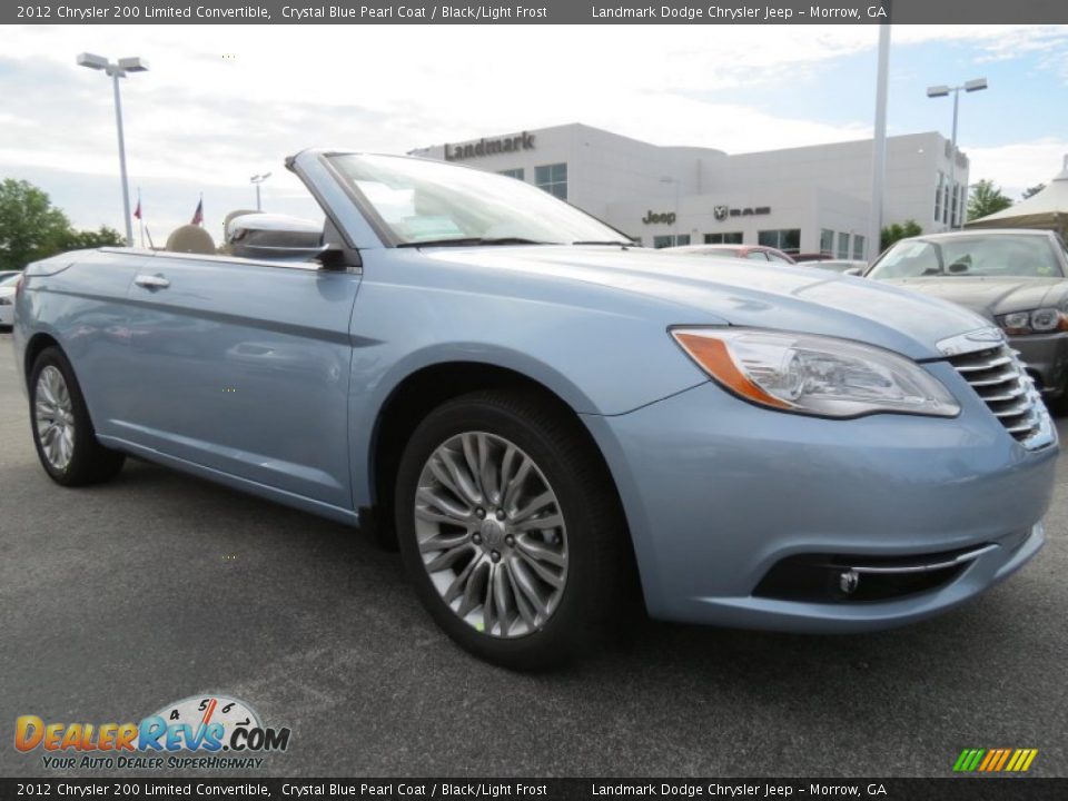 2012 Chrysler 200 Limited Convertible Crystal Blue Pearl Coat / Black/Light Frost Photo #4