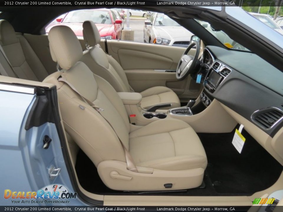 2012 Chrysler 200 Limited Convertible Crystal Blue Pearl Coat / Black/Light Frost Photo #7