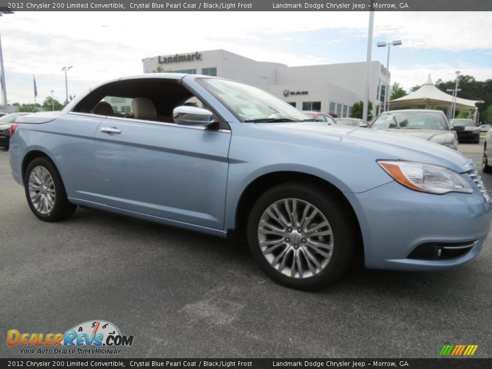 2012 Chrysler 200 Limited Convertible Crystal Blue Pearl Coat / Black/Light Frost Photo #9