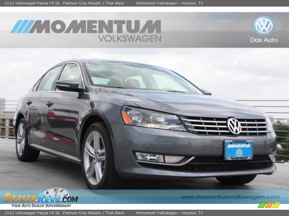 2012 Volkswagen Passat V6 SE Platinum Gray Metallic / Titan Black Photo #1