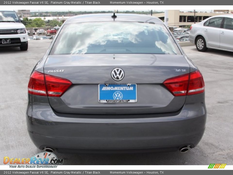 2012 Volkswagen Passat V6 SE Platinum Gray Metallic / Titan Black Photo #5