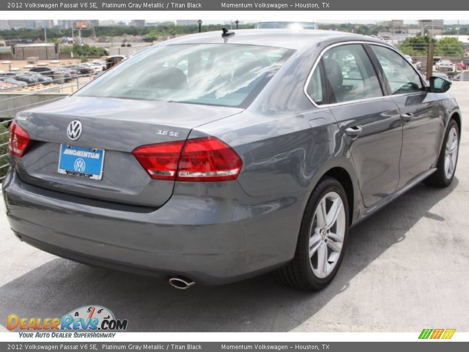 2012 Volkswagen Passat V6 SE Platinum Gray Metallic / Titan Black Photo #6