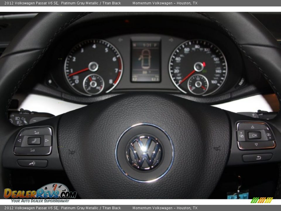 2012 Volkswagen Passat V6 SE Platinum Gray Metallic / Titan Black Photo #15