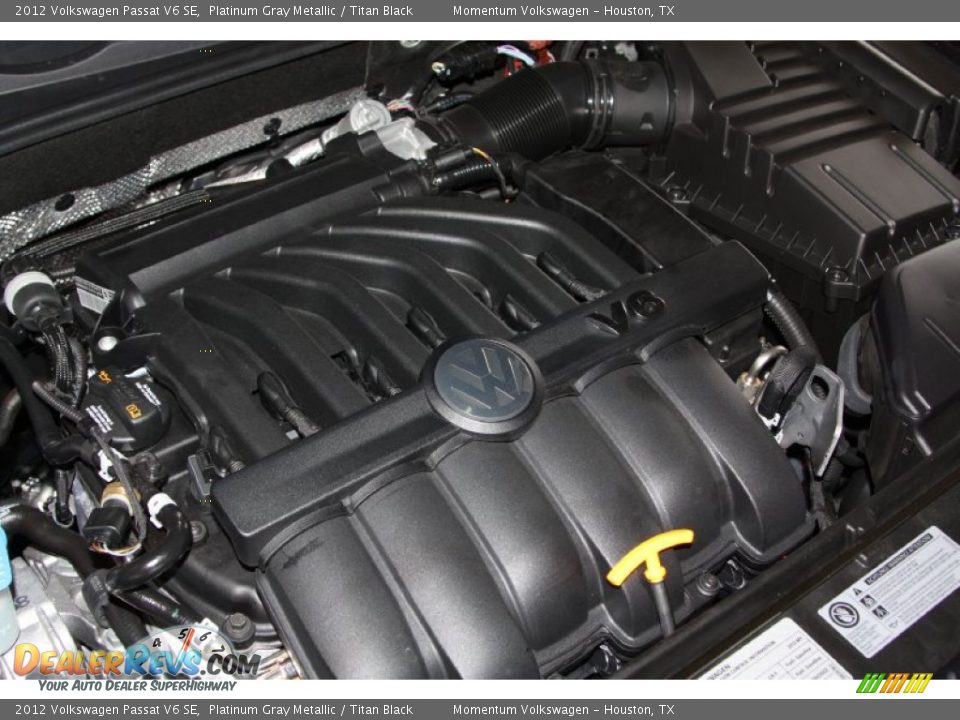 2012 Volkswagen Passat V6 SE Platinum Gray Metallic / Titan Black Photo #24