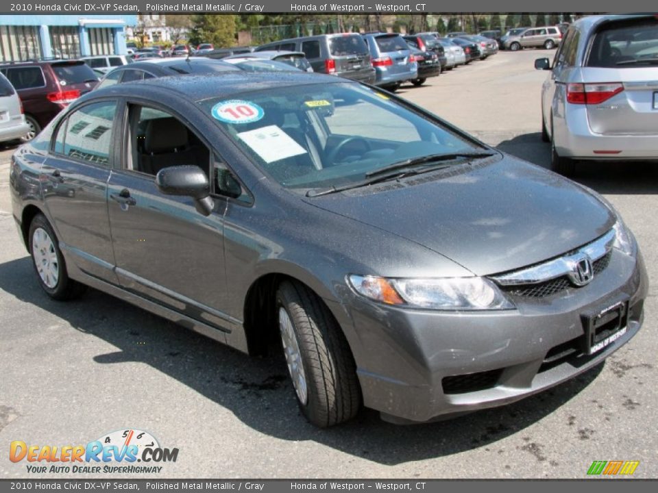 2010 Honda Civic DX-VP Sedan Polished Metal Metallic / Gray Photo #3