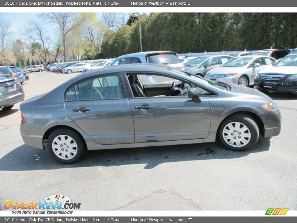 2010 Honda Civic DX-VP Sedan Polished Metal Metallic / Gray Photo #4