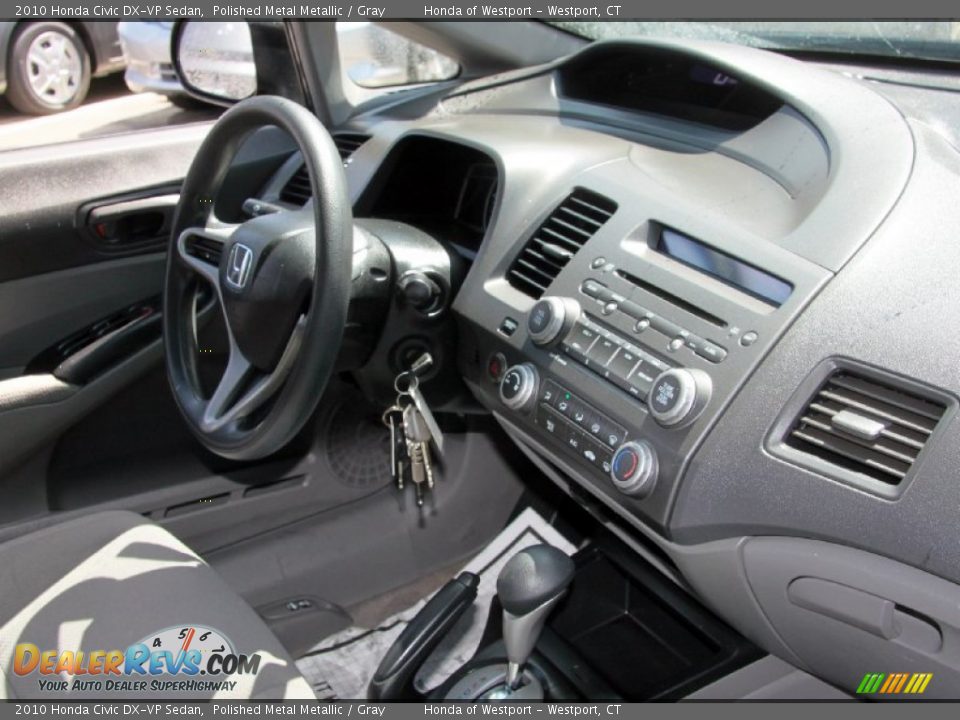 2010 Honda Civic DX-VP Sedan Polished Metal Metallic / Gray Photo #5