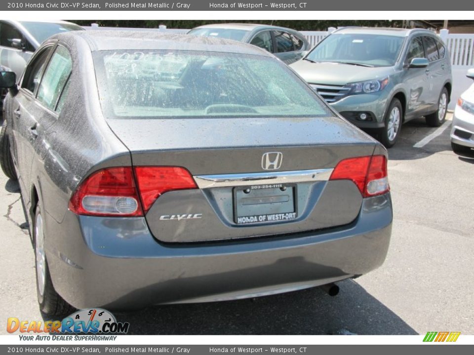 2010 Honda Civic DX-VP Sedan Polished Metal Metallic / Gray Photo #6