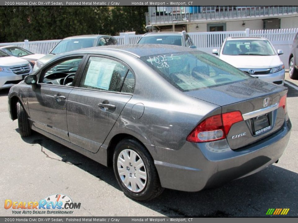 2010 Honda Civic DX-VP Sedan Polished Metal Metallic / Gray Photo #8