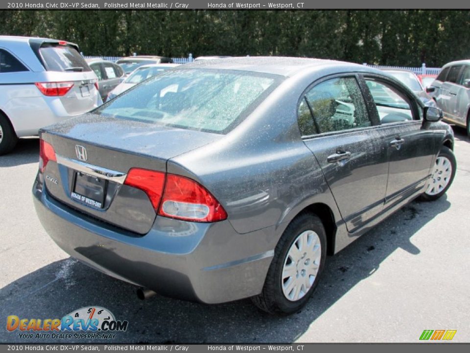 2010 Honda Civic DX-VP Sedan Polished Metal Metallic / Gray Photo #9