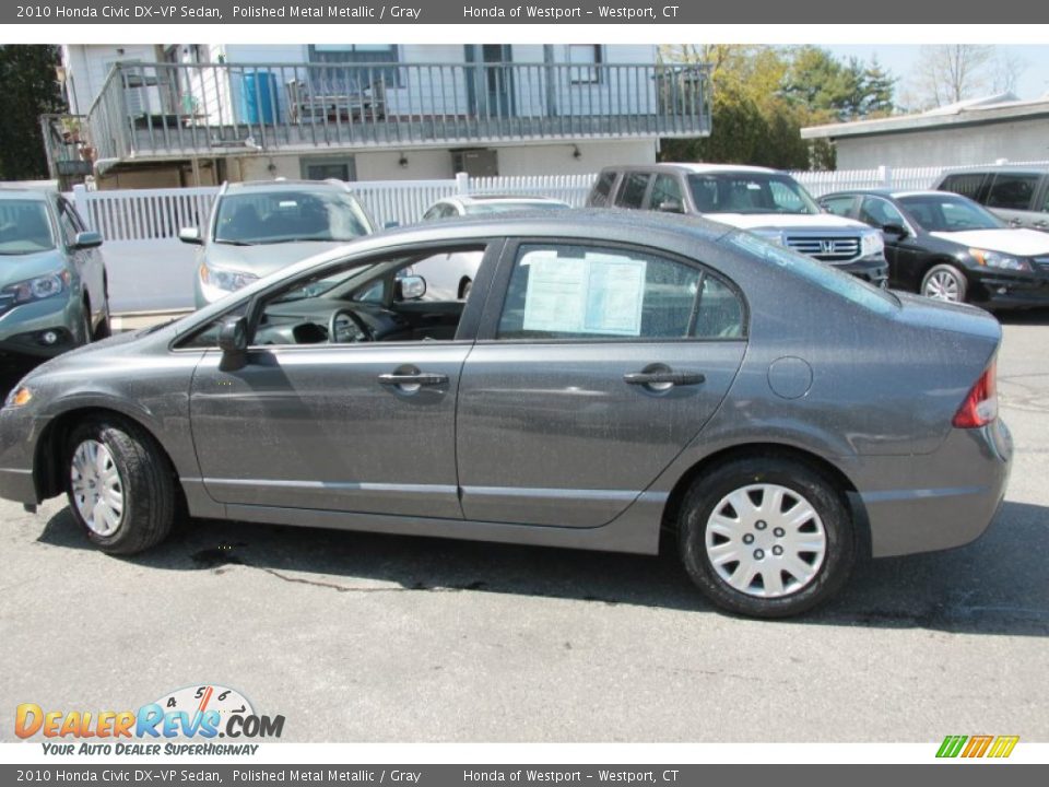 2010 Honda Civic DX-VP Sedan Polished Metal Metallic / Gray Photo #12
