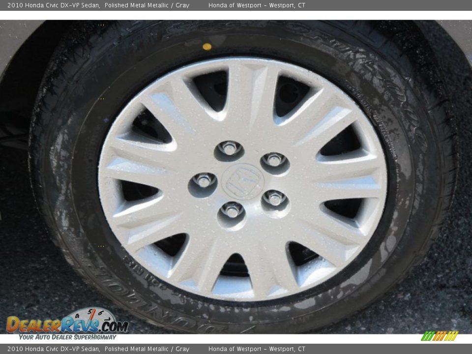 2010 Honda Civic DX-VP Sedan Polished Metal Metallic / Gray Photo #14